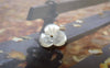 Accessories - 4 Pcs Of Natural Shell Engraved Flower Charms 10mm A6718