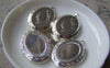 Accessories - 4 Pcs Of Silver Tone Brass Cross Oval Flat Photo Locket Charms 22x29mm A3553