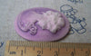 Accessories - 4 Pcs Resin Victorian Purple Lady Oval Cameo Cabochon 30x40mm A4027