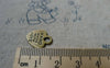 Accessories - 40 Pcs Of Antique Bronze Heart Charms Double Sided 12x15mm A5594