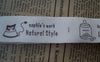 Accessories - 5.46 Yards (5 Meter) Black Sophie's Work Natural Style Print Cotton Ribbon Label String A2635