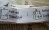 Accessories - 5.46 Yards (5 Meter) Black Sophie's Work Natural Style Print Cotton Ribbon Label String A2669