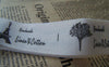 Accessories - 5.46 Yards (5 Meter) Black Sophie's Work Natural Style Print Cotton Ribbon Label String A2669
