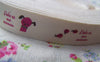 Accessories - 5.46 Yards (5 Meter) Cat Car Dog And Beetle Print Cotton Red Ribbon Label String A2553