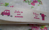 Accessories - 5.46 Yards (5 Meter) Cat Car Dog And Beetle Print Cotton Red Ribbon Label String A2553