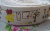 Accessories - 5.46 Yards (5 Meter) Lovely Girl Dog Ducks Print Linen Ribbon Label String A2652