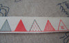 Accessories - 5.46 Yards (5 Meter) Triangle Pattern Print Cotton Ribbon Label String A4321