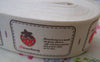 Accessories - 5.46 Yards (5 Meters) Apple Watermelon Cherry Strawberry Print Cotton Ribbon A2564