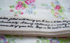 Accessories - 5.46 Yards (5 Meters) Black Handwriting Print Cotton Ribbon Label String A2591