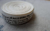 Accessories - 5.46 Yards (5 Meters) Black Handwriting Print Cotton Ribbon Label String A5514