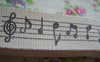 Accessories - 5.46 Yards (5 Meters) Black Music Notes Print Cotton Ribbon Label String A2629