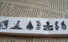 Accessories - 5.46 Yards (5 Meters) Black Print Cotton Ribbon Label String ---25 Different Patterns A2637