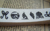 Accessories - 5.46 Yards (5 Meters) Black Print Cotton Ribbon Label String ---25 Different Patterns A2637