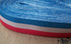 Accessories - 5.46 Yards (5 Meters) Blue White And Red Three Color Print Cotton Ribbon Label String A2647