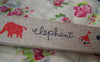 Accessories - 5.46 Yards (5 Meters) Circus Elephant Print Linen Ribbon Label String A2684
