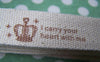 Accessories - 5.46 Yards (5 Meters) Crown Eiffel Tower House Print Cotton Ribbon Label String A2602