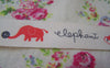 Accessories - 5.46 Yards (5 Meters) Elephant Print Cotton Ribbon Label String A2576