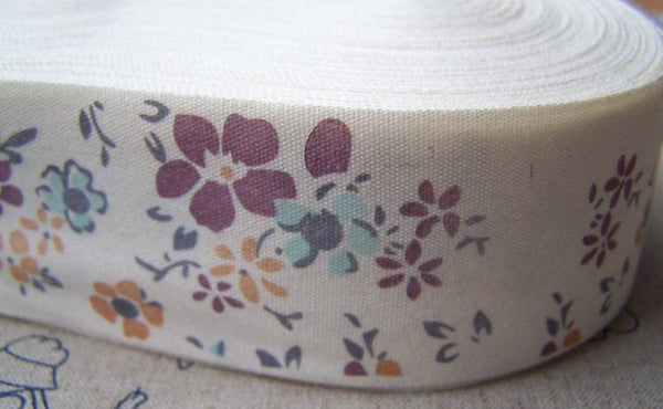 Accessories - 5.46 Yards (5 Meters) Flower Print Cotton Ribbon Label String A2554