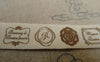 Accessories - 5.46 Yards (5 Meters) Handmade Brown Button Pattern Print Cotton Ribbon Label String A5528