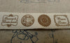 Accessories - 5.46 Yards (5 Meters) Handmade Brown Button Pattern Print Cotton Ribbon Label String A5528