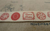 Accessories - 5.46 Yards (5 Meters) Handmade Red Button Pattern Print Cotton Ribbon Label String A5529