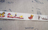 Accessories - 5.46 Yards (5 Meters) Happy Holidays Christmas Print Cotton Ribbon Label String A2587