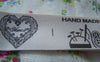 Accessories - 5.46 Yards (5 Meters) Love Heart Pattern Print Cotton Ribbon Label String A2661