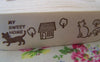 Accessories - 5.46 Yards (5 Meters) Lovely Cat Home Print Cotton Ribbon Label String 25mm A2852