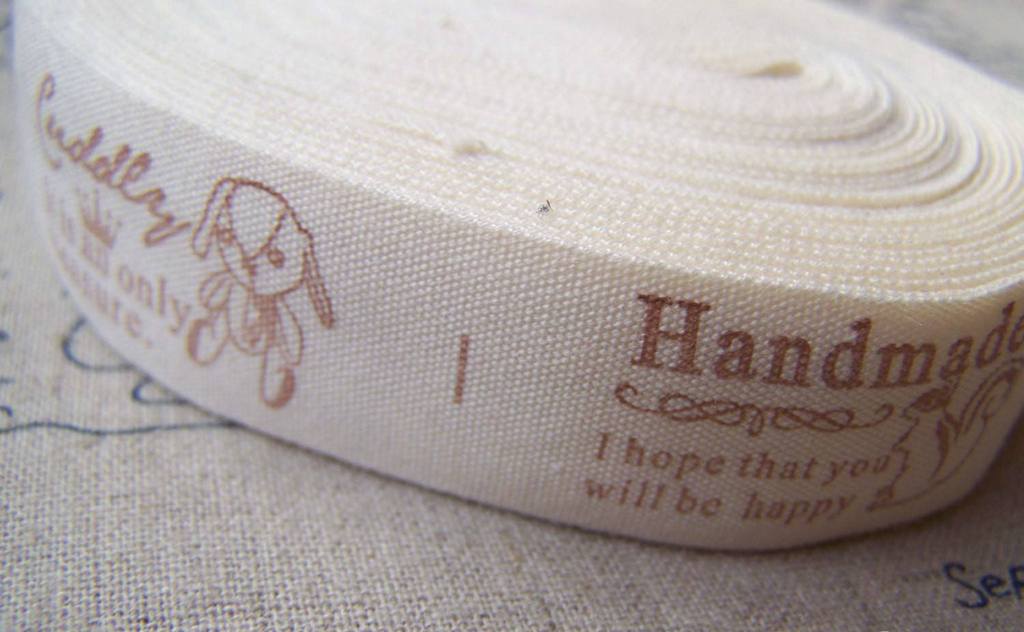 Accessories - 5.46 Yards (5 Meters) Lovely Dog Squirrel Bird Handmade Print Cotton Ribbon Label String A2671