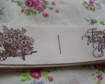 Accessories - 5.46 Yards (5 Meters) Lovely Flower Print Cotton Ribbon Label String A2536