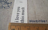 Accessories - 5.46 Yards (5 Meters) Lovely Girl I Love You This Much Print Cotton Ribbon Label String A2650