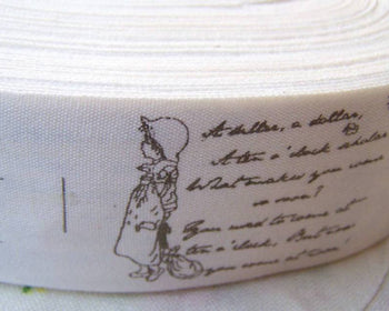 Accessories - 5.46 Yards (5 Meters) Lovely Girl Print Cotton Ribbon Label String A2531