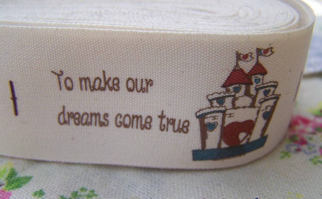 Accessories - 5.46 Yards (5 Meters) Lovely Girl Ridding Horse Print Cotton Ribbon Label String A2573