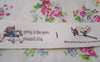 Accessories - 5.46 Yards (5 Meters) Lovely Girl Ridding Horse Print Cotton Ribbon Label String A2573