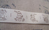 Accessories - 5.46 Yards (5 Meters) Lovely Girl Tewelve Months Print Cotton Ribbon Label String A2747