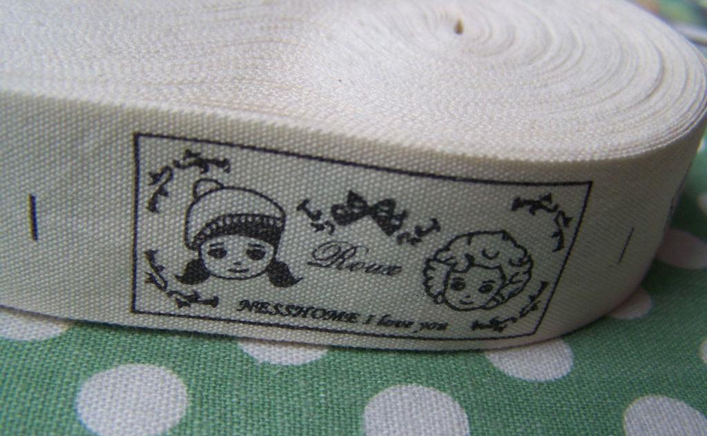Accessories - 5.46 Yards (5 Meters) Lovely Girls Print Cotton Ribbon Label String A2642