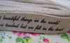 Accessories - 5.46 Yards (5 Meters) Lovely Handwriting Print Linen Ribbon Label String A2583