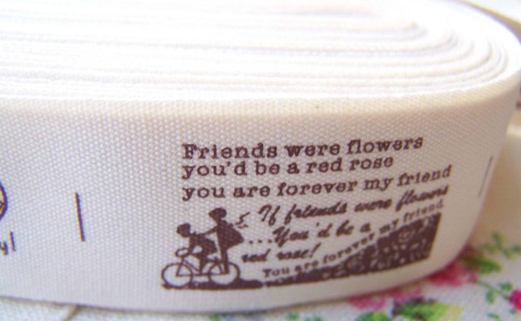 Accessories - 5.46 Yards (5 Meters) Lovely Print Cotton Ribbon Label String Four Patterns A2586