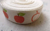 Accessories - 5.46 Yards (5 Meters) Lovely Red Apple Print Cotton Ribbon Label String A6041