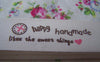 Accessories - 5.46 Yards (5 Meters) Pink Happy Handmade Print Cotton Ribbon Label String A2636