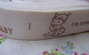 Accessories - 5.46 Yards (5 Meters) Pretty Cute Baby Print Cotton Ribbon Label String A2540