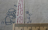 Accessories - 5.46 Yards (5 Meters) Red Handwriting Print Cotton Ribbon Label String A5452