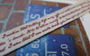 Accessories - 5.46 Yards (5 Meters) Red Handwriting Print Cotton Ribbon Label String A5452