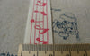 Accessories - 5.46 Yards (5 Meters) Red Music Note Print Cotton Ribbon Label String A5533