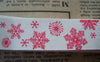 Accessories - 5.46 Yards (5 Meters) Snowflake Print Cotton Ribbon Label String A2548