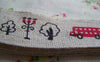 Accessories - 5.46 Yards (5 Meters) Solider Tower Bus Bird Pattern Print Linen Ribbon Label String A2592