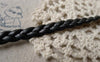 Accessories - 5 Meters Of Black Artificial Leather Twisted Cords Thread String 3x7mm A6914