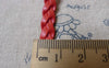 Accessories - 5 Meters Of Red Artificial Leather Twisted Cords Thread String 3x7mm A7001