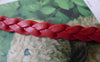 Accessories - 5 Meters Of Red Artificial Leather Twisted Cords Thread String 3x7mm A7001