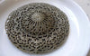 Accessories - 5 Pcs Antique Brone Brass Filigree Flower Hat Embellishments 55mm A6323